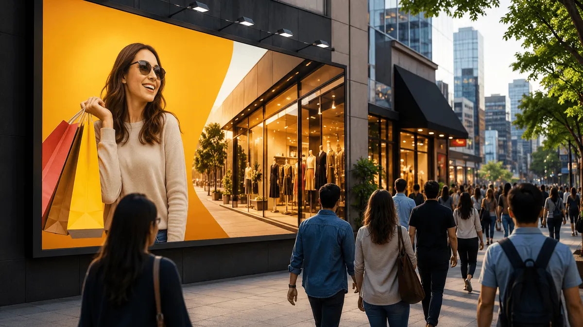 How can billboards increase footfall for businesses? 
