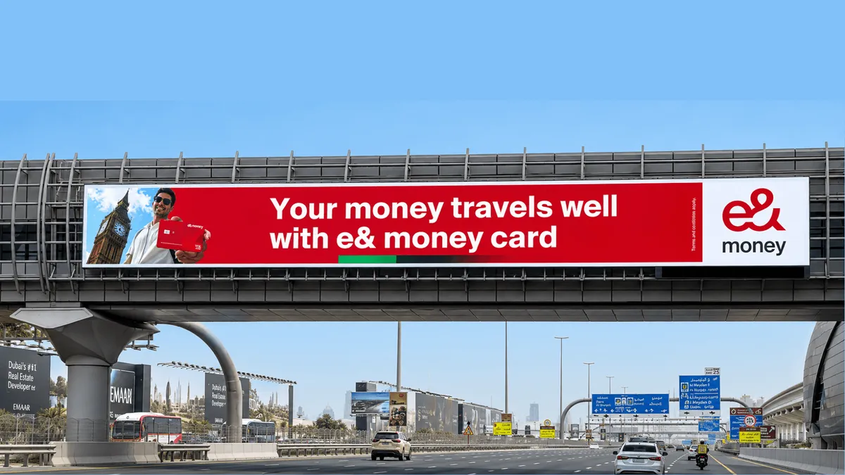 e& Promotes Money Card Across Dubai Screens
