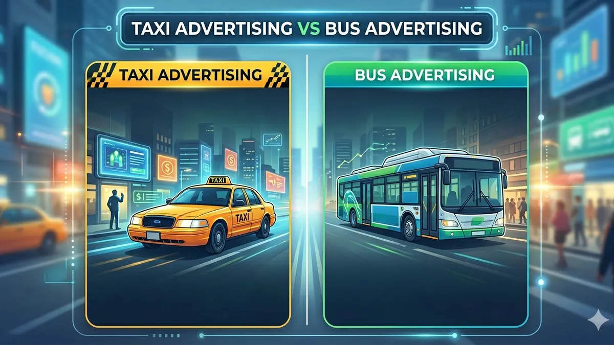 Taxi Advertising vs Bus Advertising: Which Is Better for Your Brand?