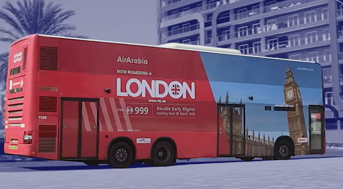 London’s Iconic Red Bus Rolls Through Dubai for Air Arabia Activation