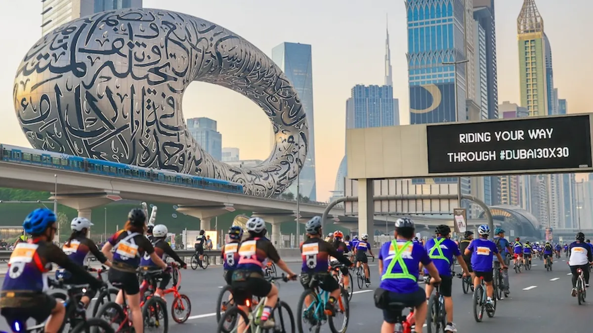 Rule Dubai Fitness Challenge 2025 with Unipole and Lamppost Ads on SZR
