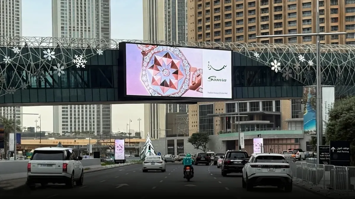 Samra Jewellery Advertising at Dubai Mall Fashion Avenue
