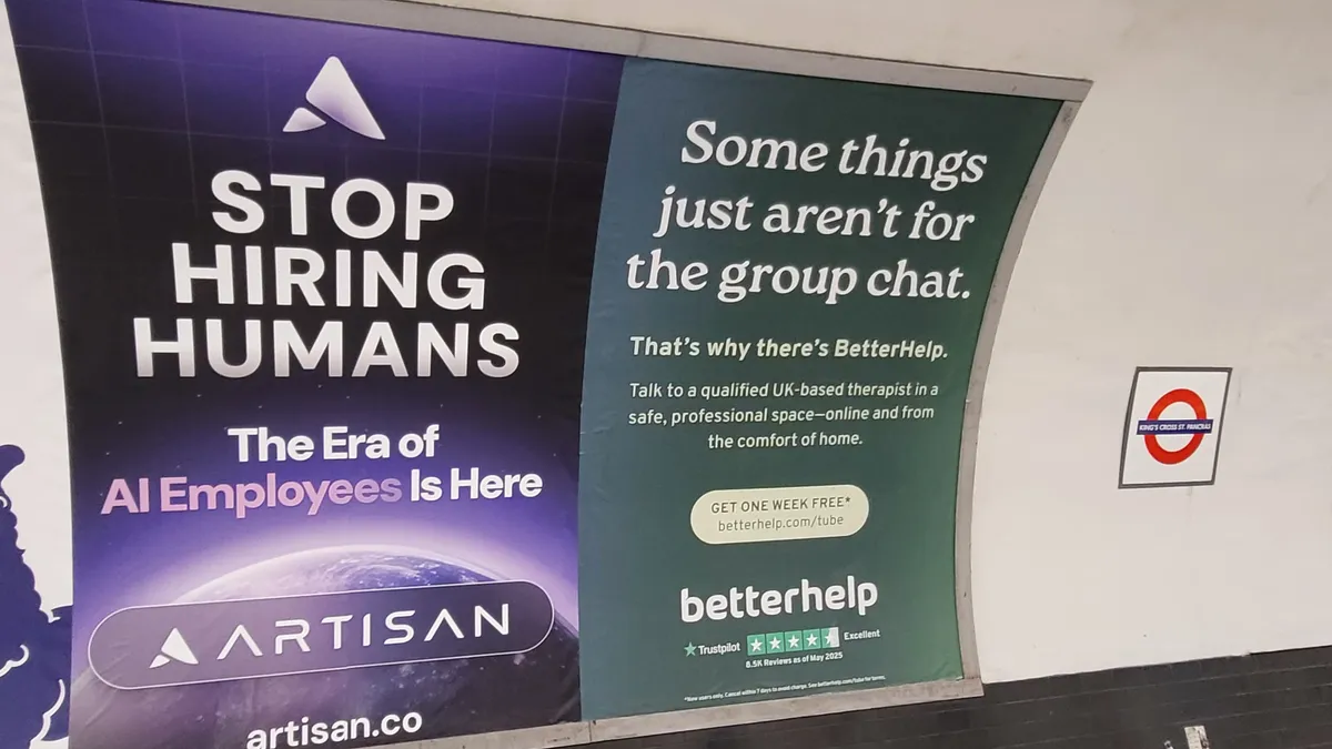 How the “Stop Hiring Humans” Campaign Captured London's Underground Attention