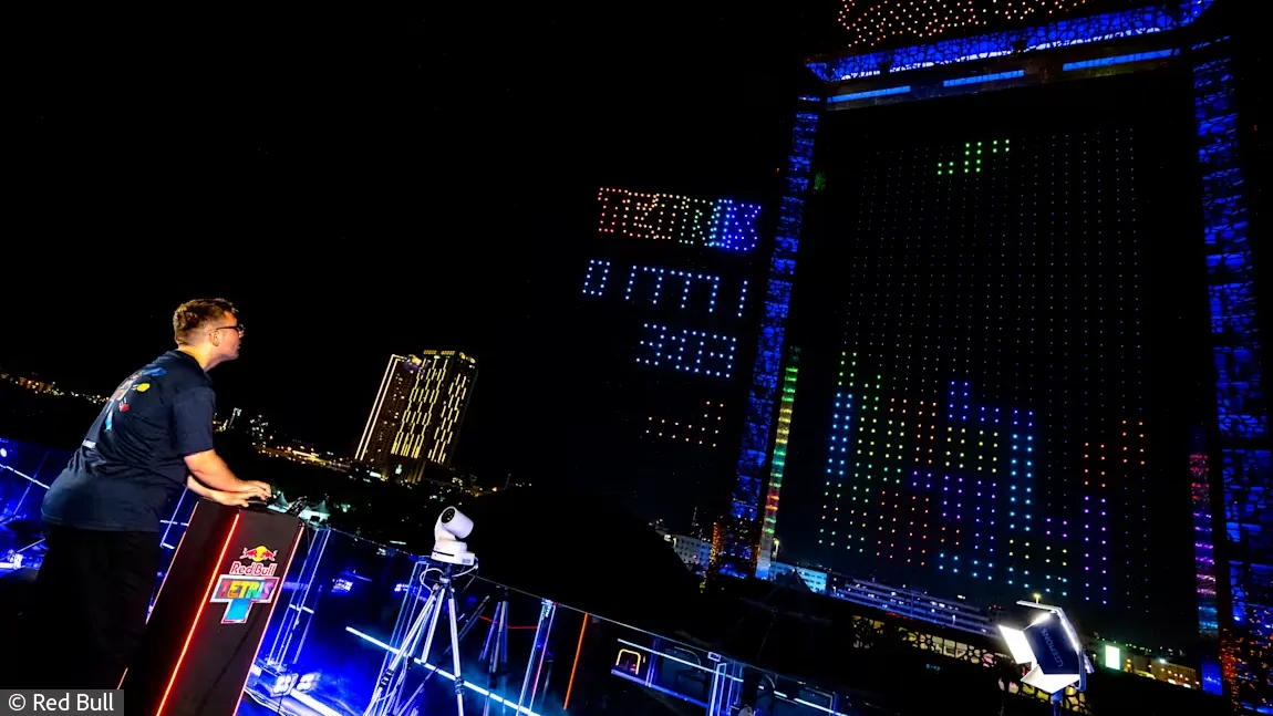 Red Bull brings Tetris to the Dubai sky