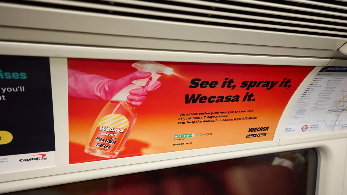 Wecasa Advertising Campaign on the London Underground