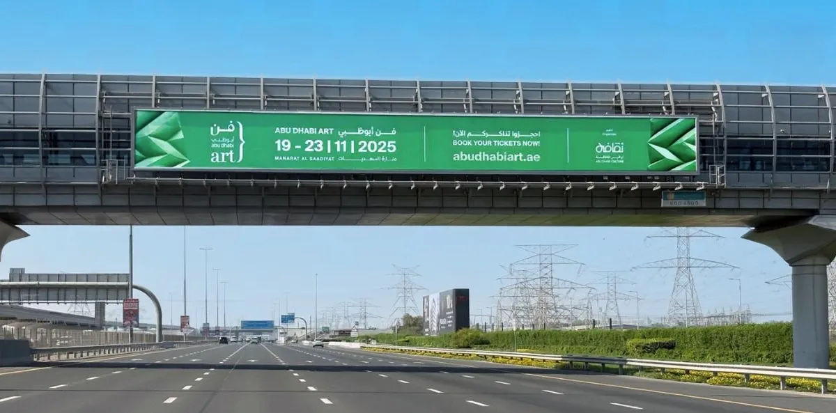 Abu Dhabi Art 2025 Creativity Showcase Takes Over UAE Bridge Banners