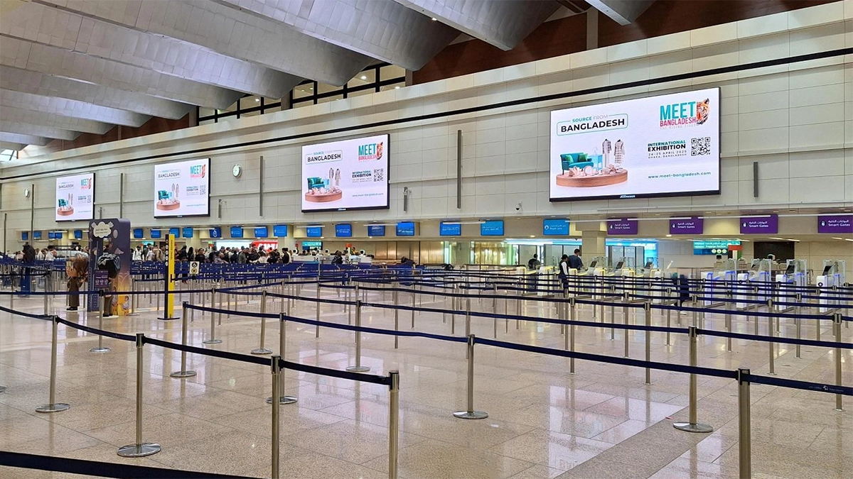 Case Study: Meet Bangladesh Shines at Dubai International Airport Terminal 1 Advertising in Dubai - Advertise OOH with Dubai Advertising