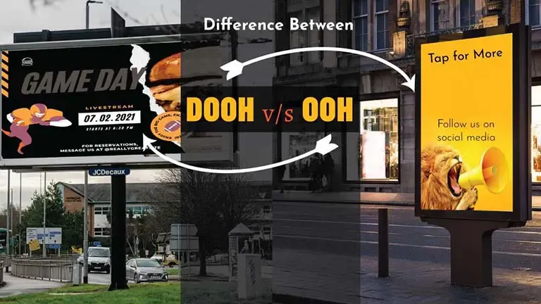 OOH vs DOOH (Out-of-Home vs Digital Out-of-Home Advertising)
