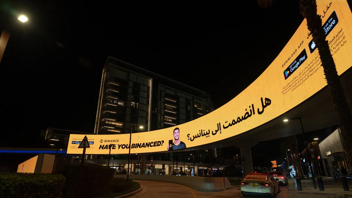 Binance builds mass visibility across Dubai and Abu Dhabi with a high impact OOH campaign
