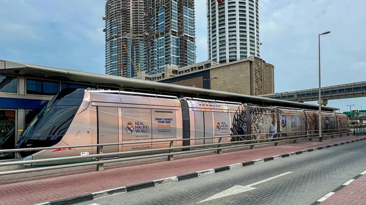Real Madrid Conquers Dubai Marina through Tram Advertising - Dubai Advertising