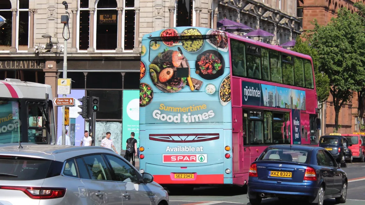 Bus wrap advertising in London