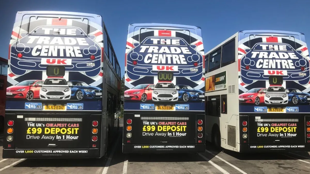 bus rear advertising in London