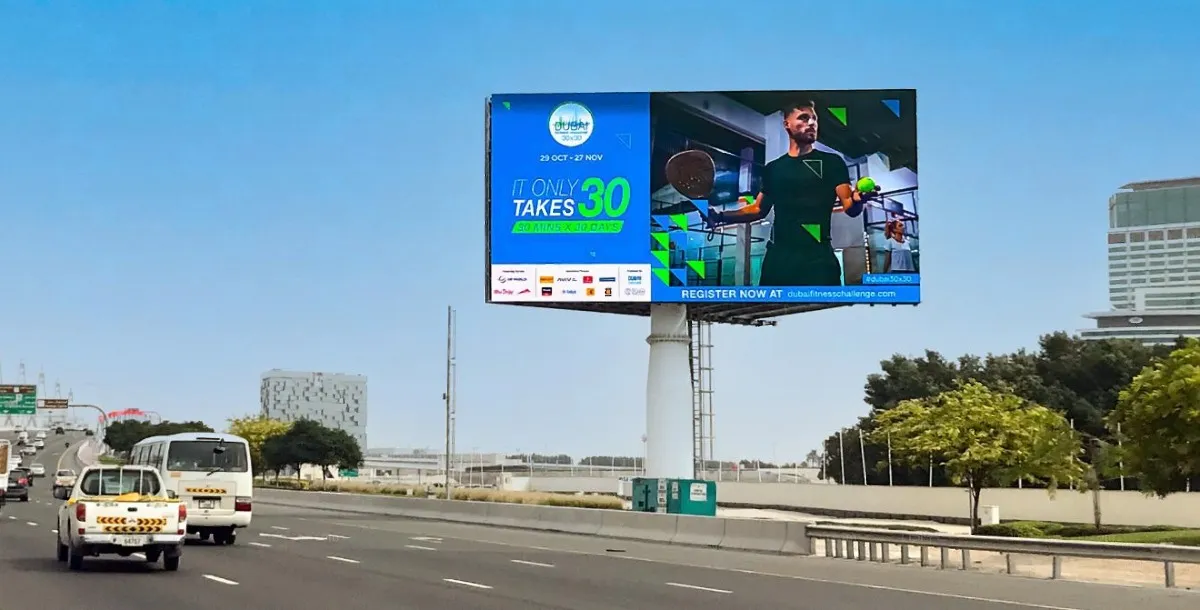 Dubai Fitness Challenge on Billboards