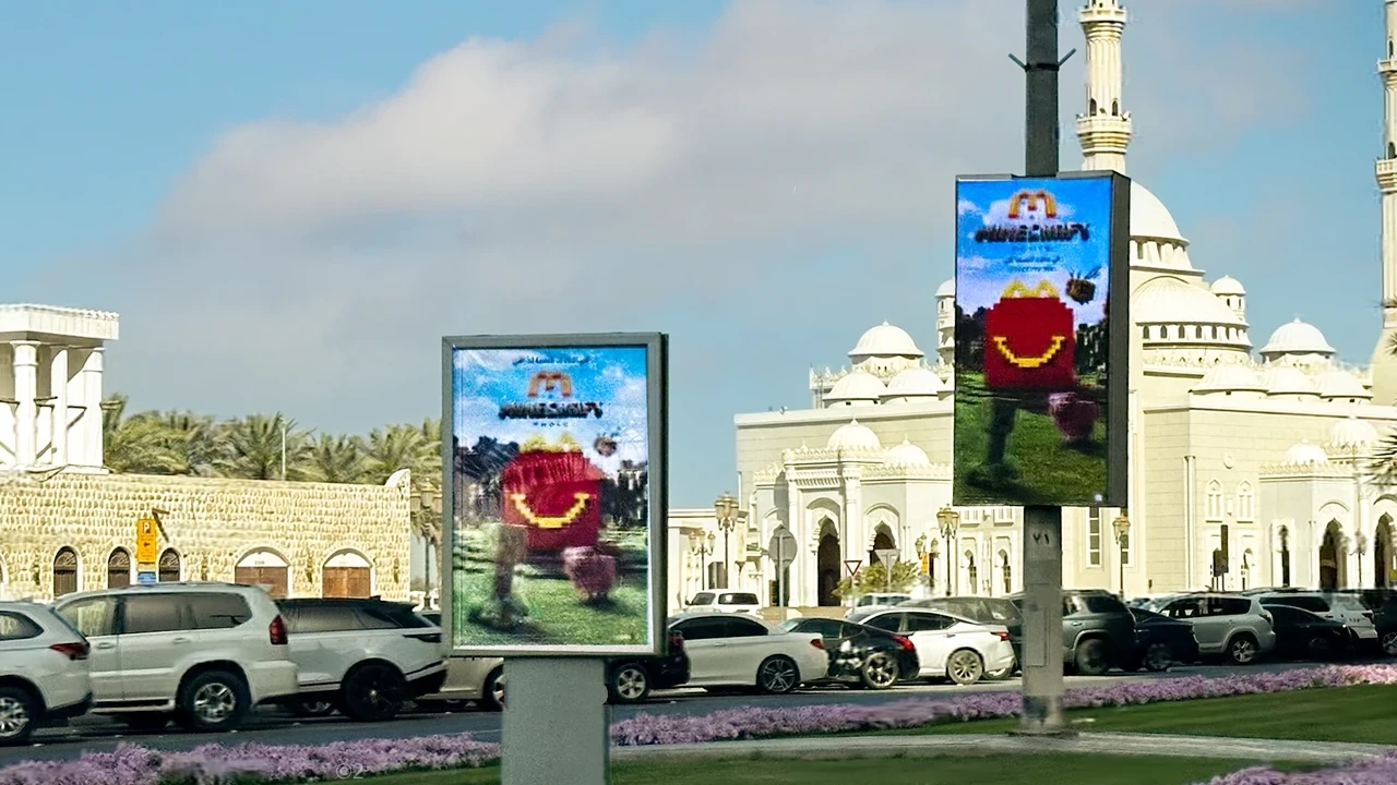 Minecraft MUPI and Lamppost OOH in Dubai - Dubai Advertising