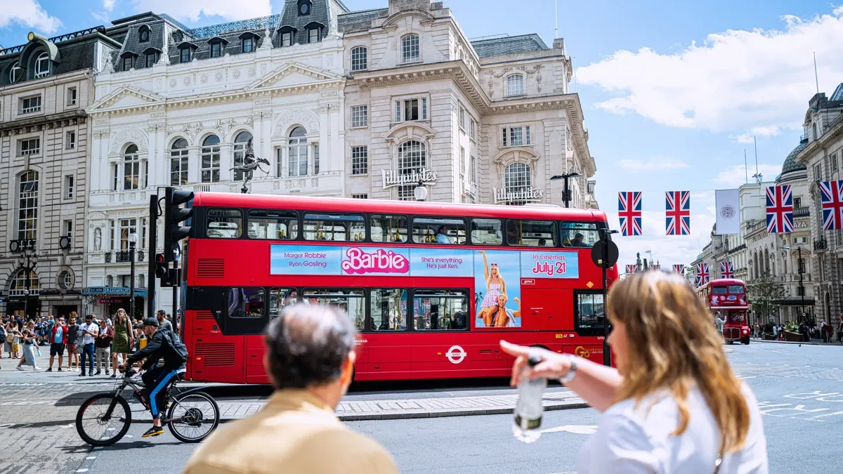 Barbie T-Side Advertisement on London Bus