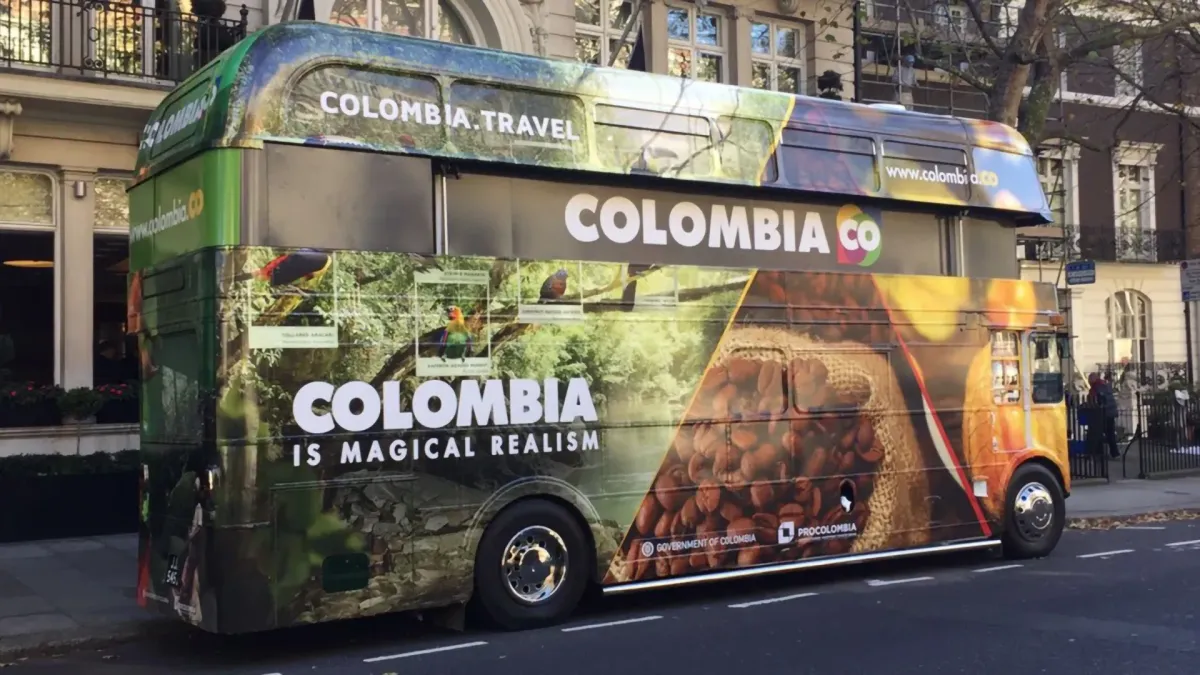 Colombia Travel campaign on London Bus