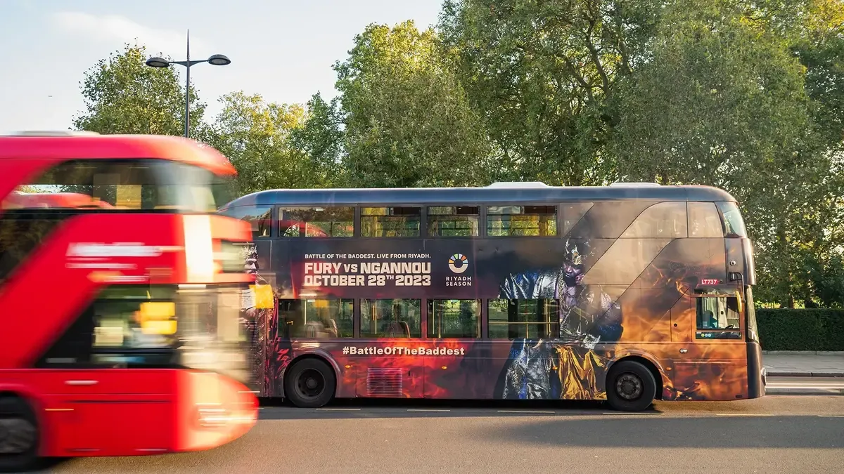 FURY vs NGANNOU Riyadh Season Full Bus Wrap - London Bus Advertising