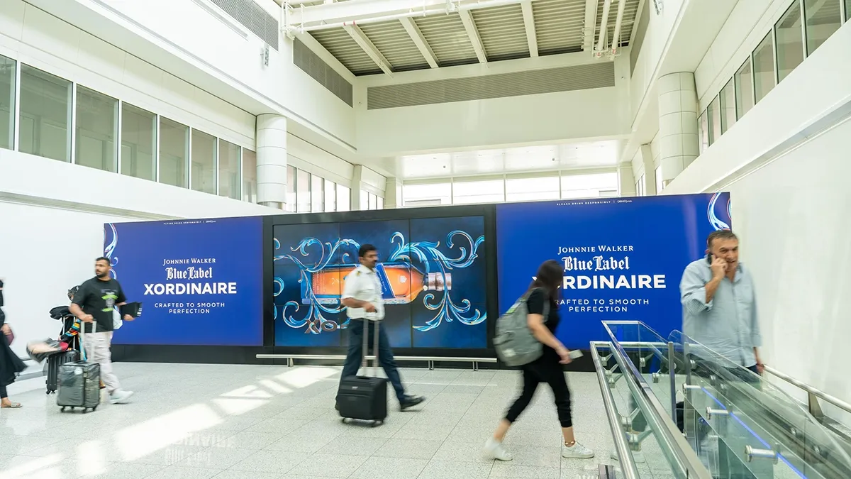 Alcohol advertising for Johnnie Walker Blue Label - Gulf Airport Advertising