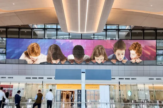 LED screens at Zayed International Airport