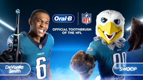 Oral-B's playful campaign with NFL Mascots and players