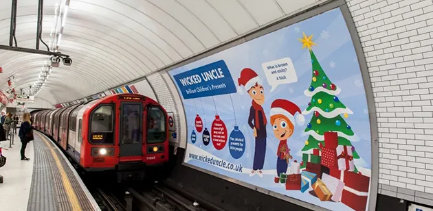 Brands using Tube ads during Christmas time