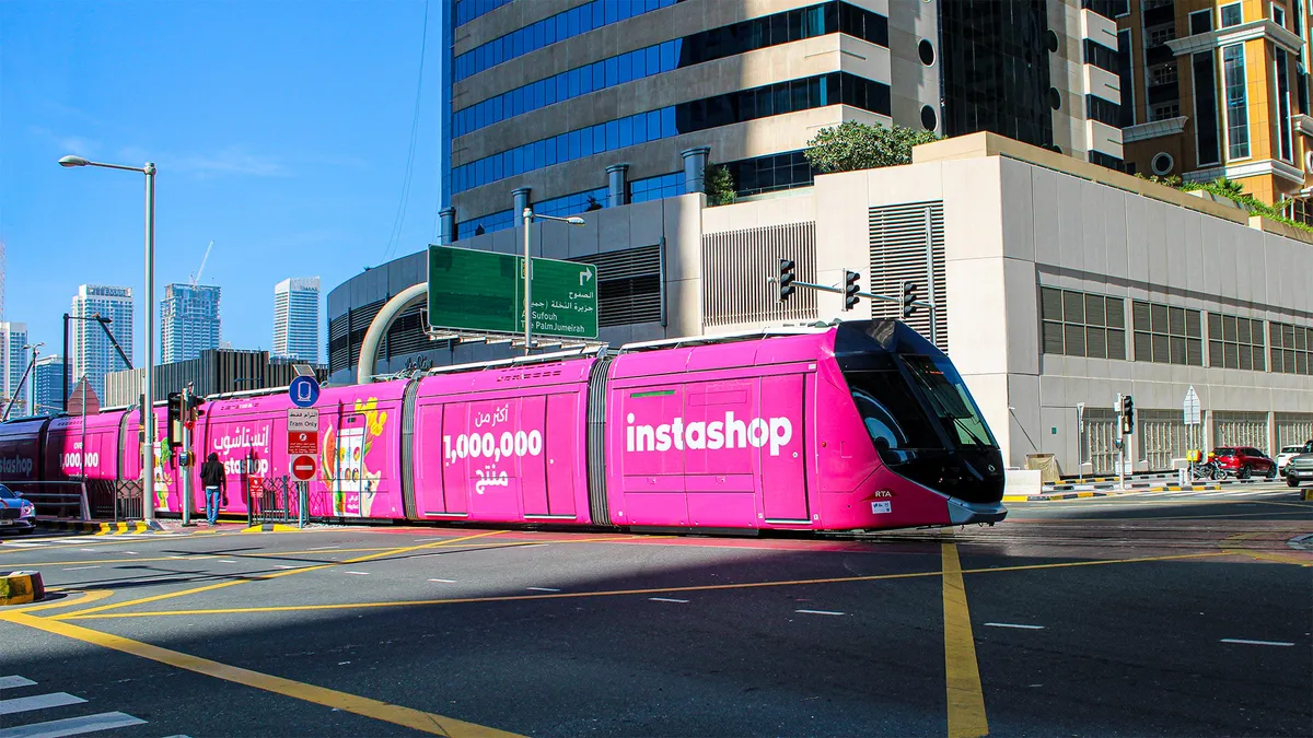 tram advertising in Dubai