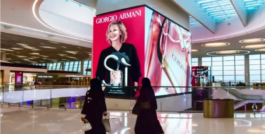 LED screens at Bahrain International Airport