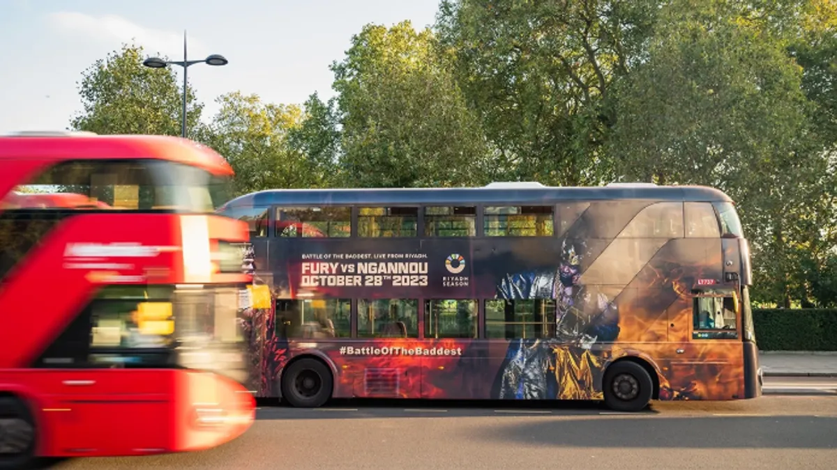 FURY vs NGANNOU Riyadh Season on London Bus - World Sports Advertising