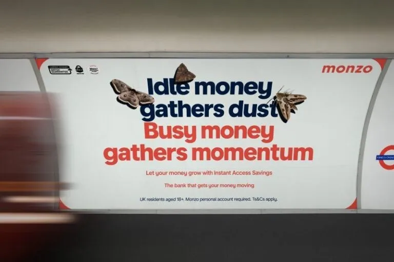 Monzo's Get Your Money Moving Campaign on the Tube