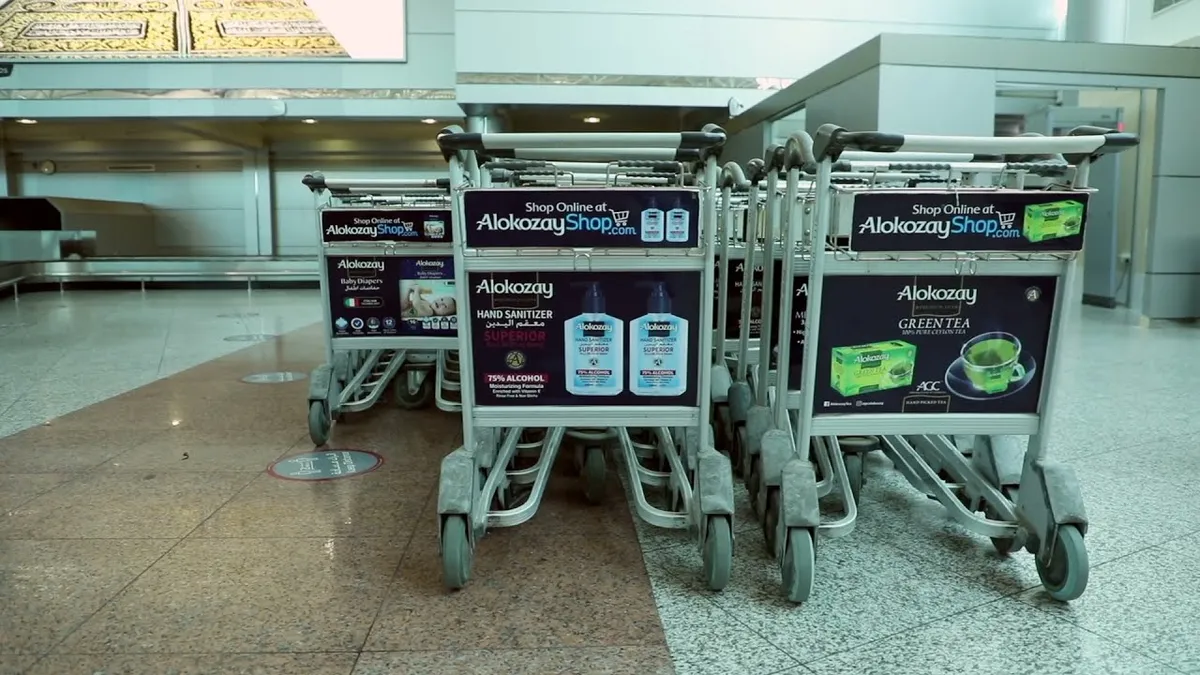 Alokozay Campaign on Airport Trolleys