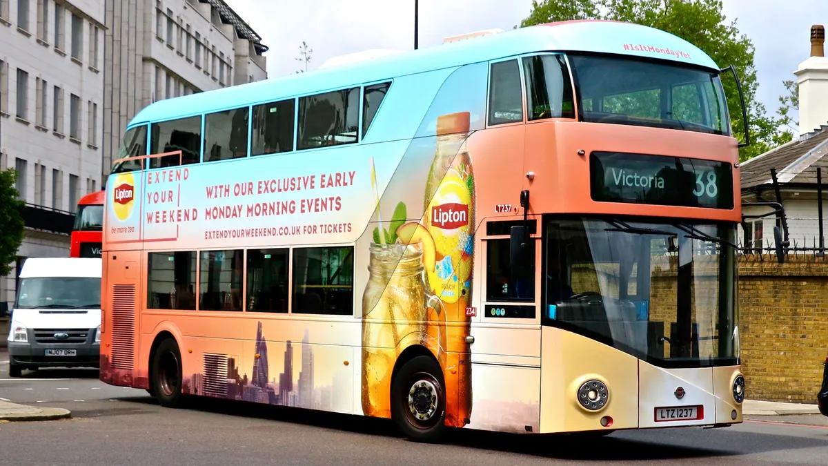 Full bus wrap advertising in London