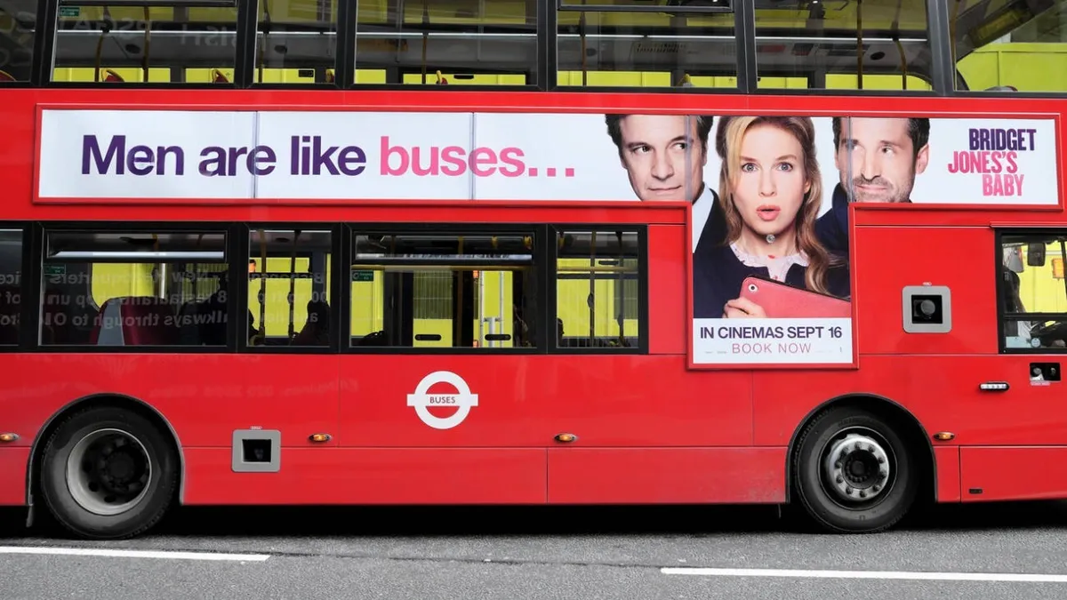 Bridget Jones's Baby Movie Campaign on London Bus