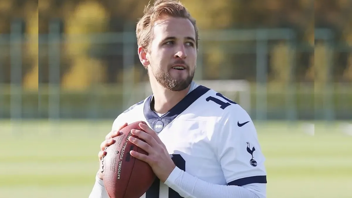 Harry Kane wears American-Football styled Tottenham Jersey - World Sports Advertising