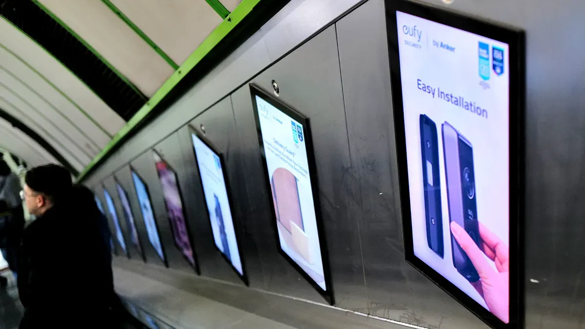 Digital Escalator Panel Advertising on the London Underground