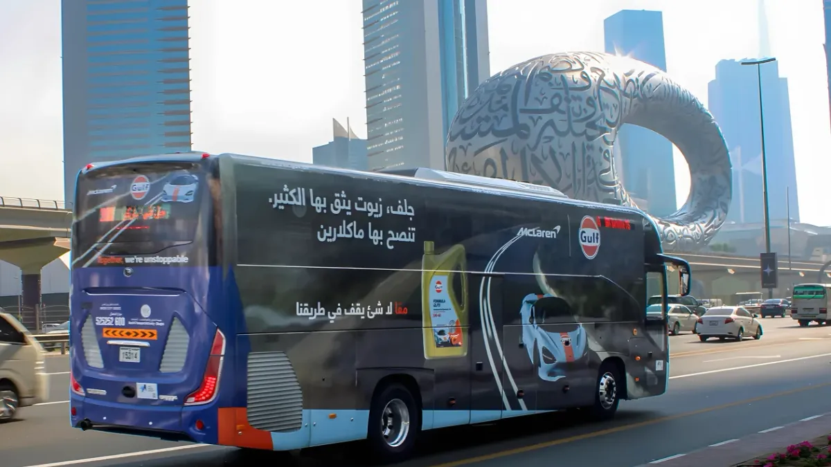 Bus ads reaching audience on Sheikh Zayed Road