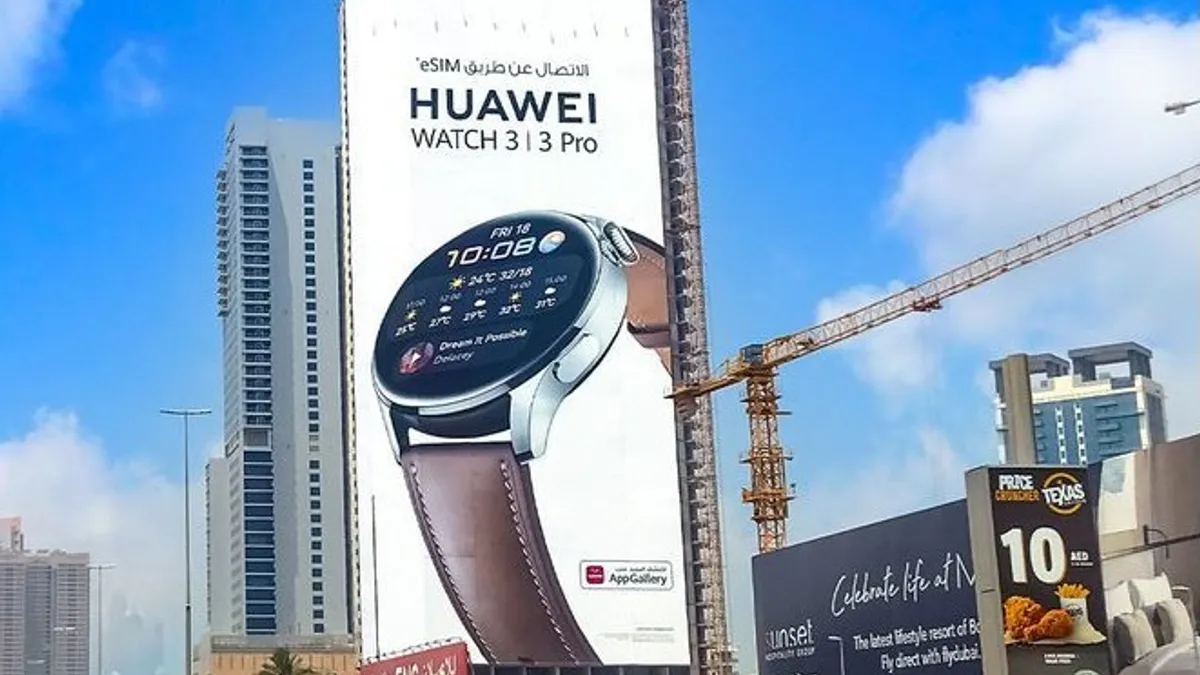Huawei Watch 3 Full Building Wrap - Dubai Advertising