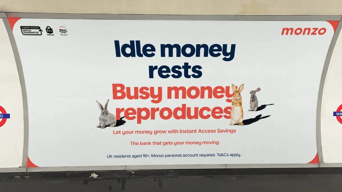 Monzo's Get Your Money Moving Campaign on the Tube