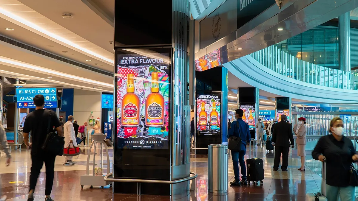 Alcohol advertising for Chivas Regal - Gulf Airport Advertising