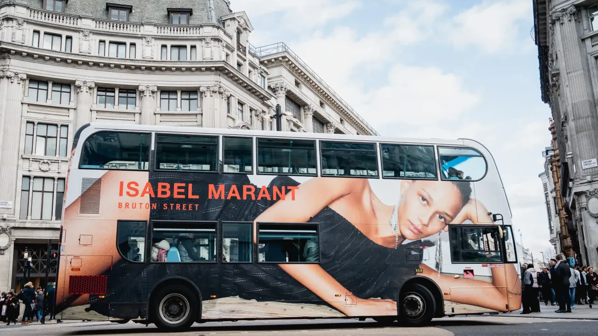 Isabel Marant Full Wrap Bus Wrap by Media Agency Group