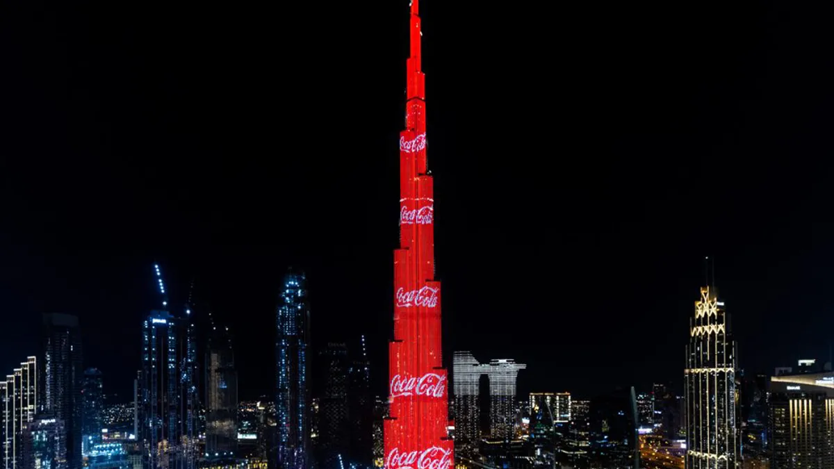 Coca Cola Ad Campaign on Burj Khalifa