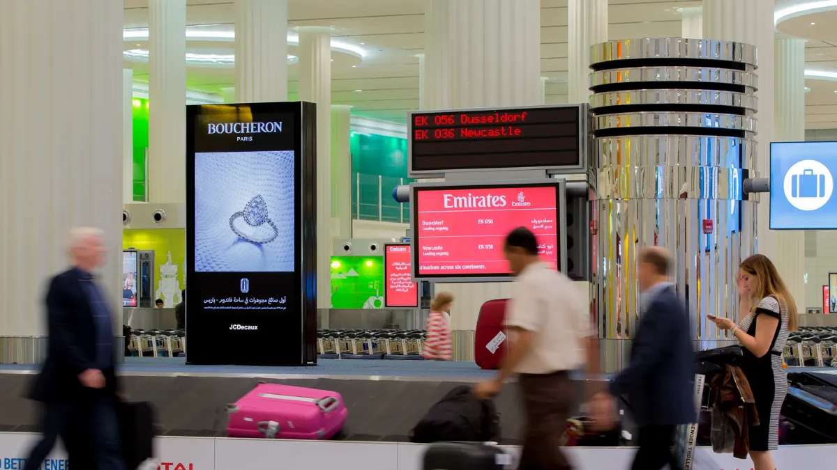BOUCEHRON's Programmatic Digital Advert at Dubai International Airport Terminal 3 - Gulf Airport Advertising