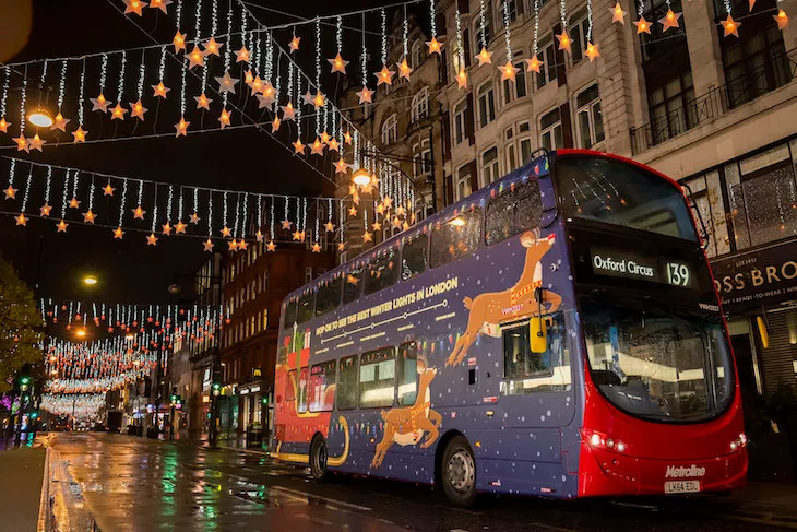 Bus Advertising in London during Christmas