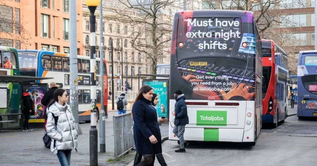 Bus rear ads in London