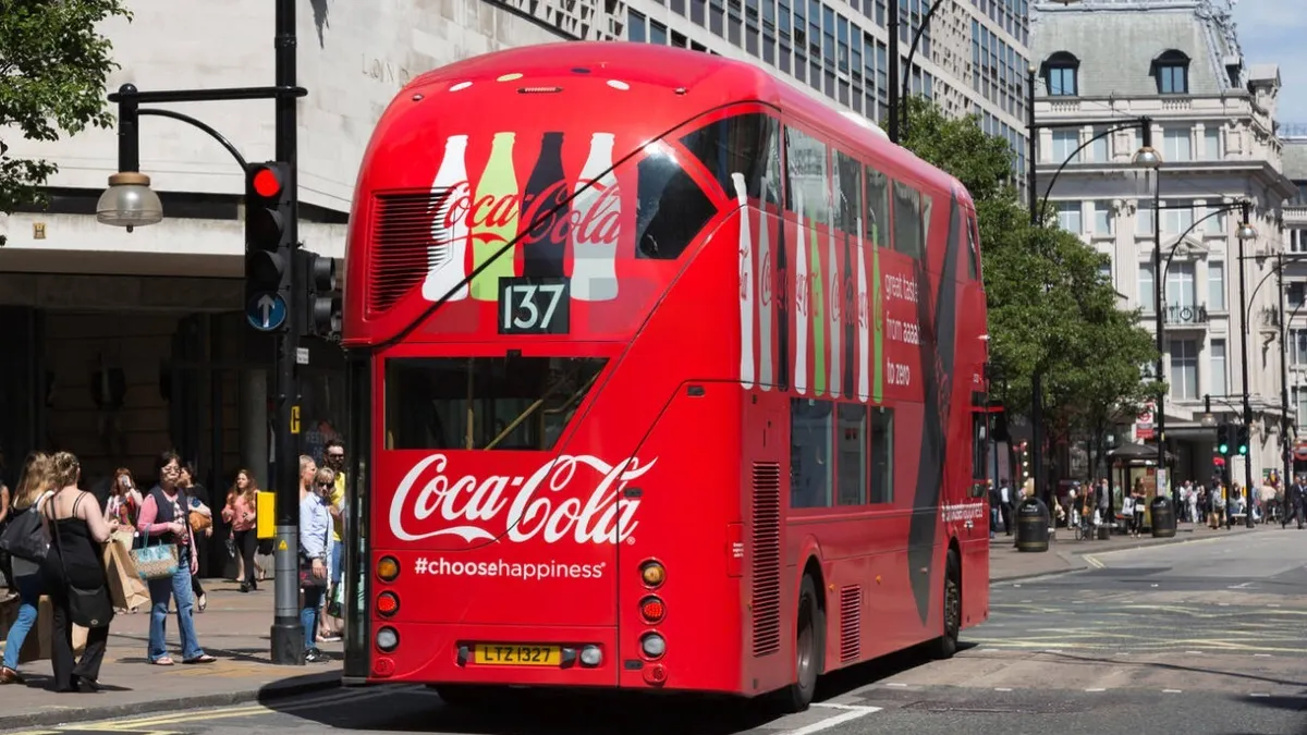 Coca Cola Ad on London Bus