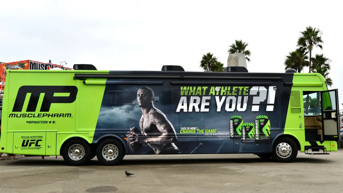 Brand Advertising on a Bus through UFC - World Sports Advertising