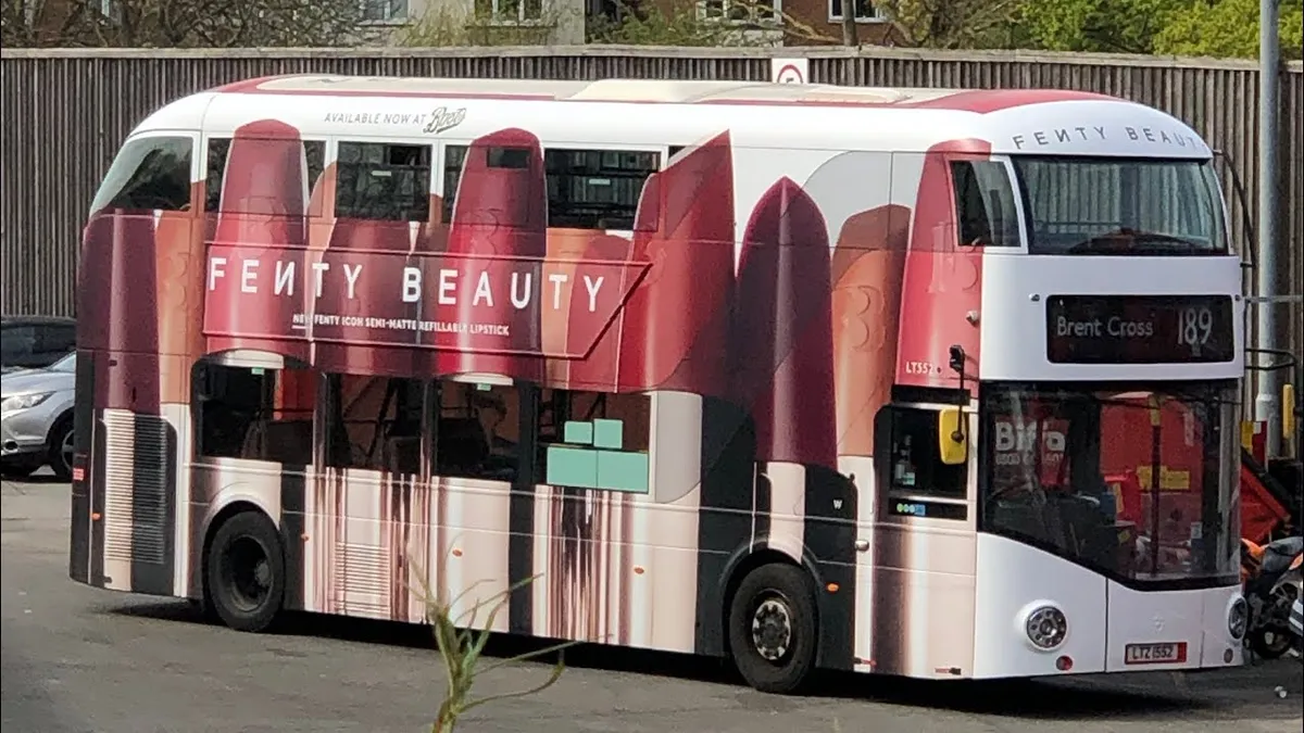 Fenty Beauty Bus Wrap - London Bus Advertising