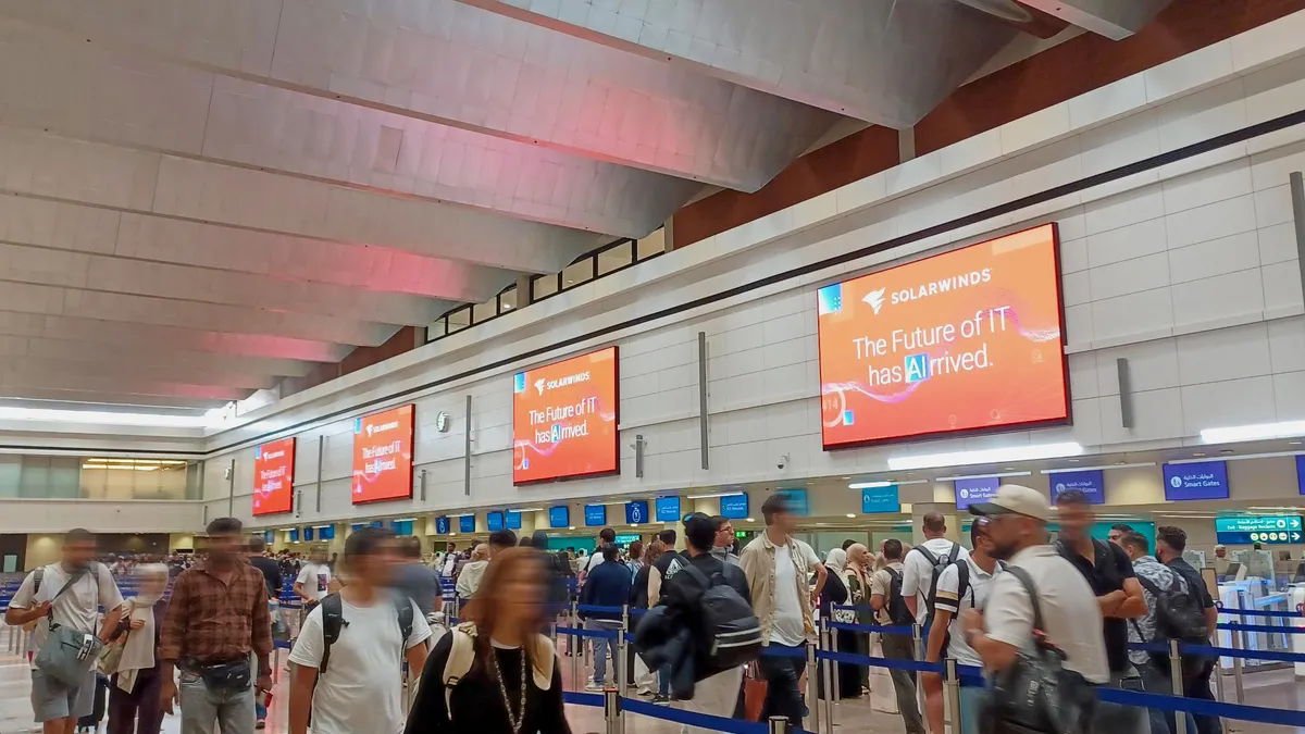SolarWinds Programmatic OOH Campaign at Dubai International Airport Terminal 1 - OOH AE