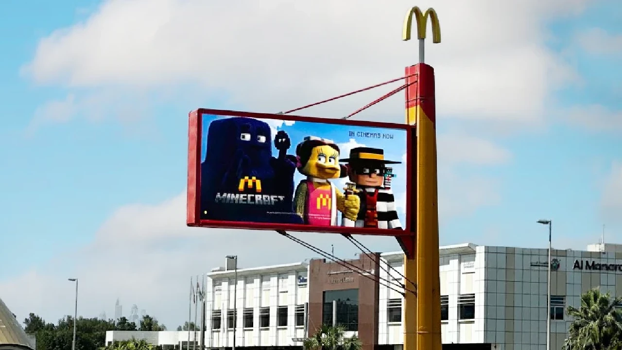 Minecraft Unipole Billboard OOH in Dubai - Dubai Advertising