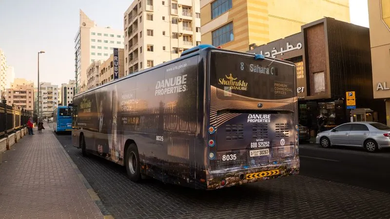 Shahrukhz by Danube bus campaign in Dubai