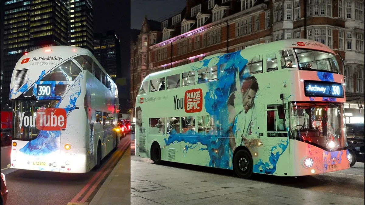London Bus Rear Advertising - YouTube
